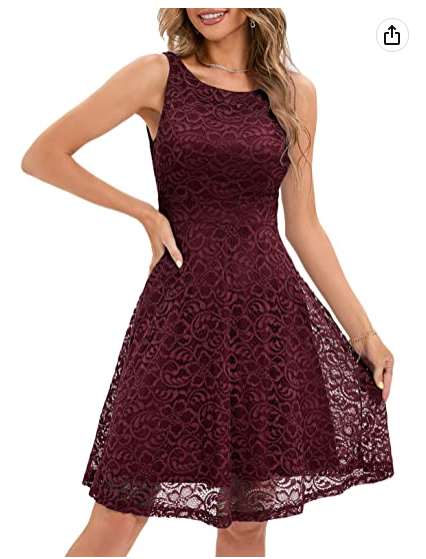 Women Floral Lace Wedding Bridesmaid Dress Formal Cocktail Short Homecoming Dress