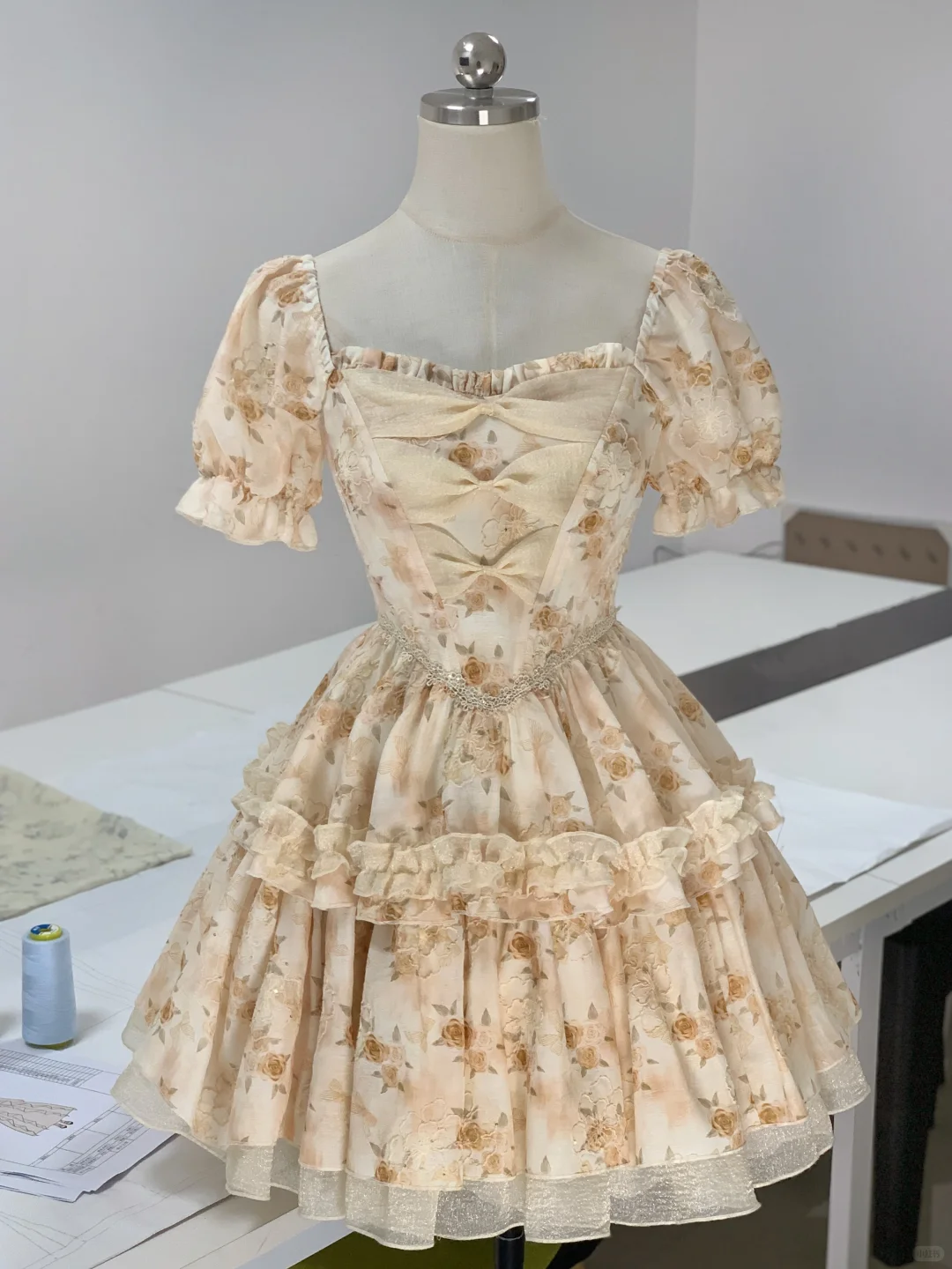 Cute Chiffon Print Floral A Line Short Party Dress Homecoming Dress