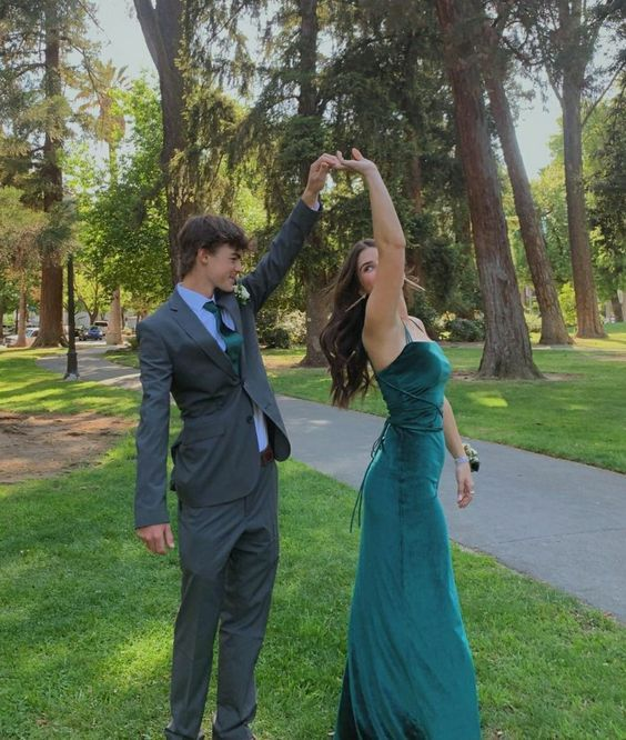 Vintage Green Satin Mermaid Evening Dress Backless Sexy Party Prom Dress