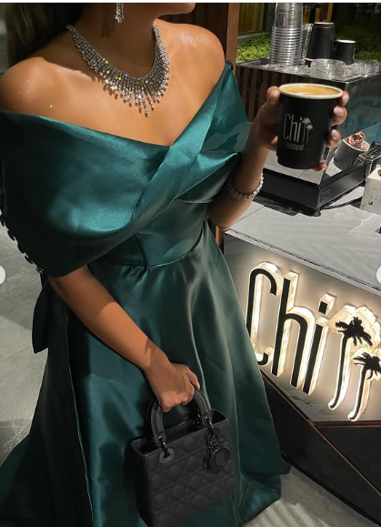 Charming Off The Shoulder Satin Evening Dress
