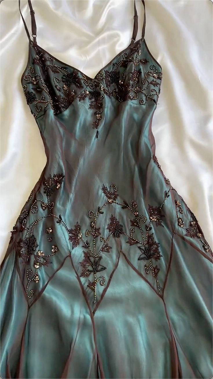 Vintage A line Straps Prom Dress Evening Dresses