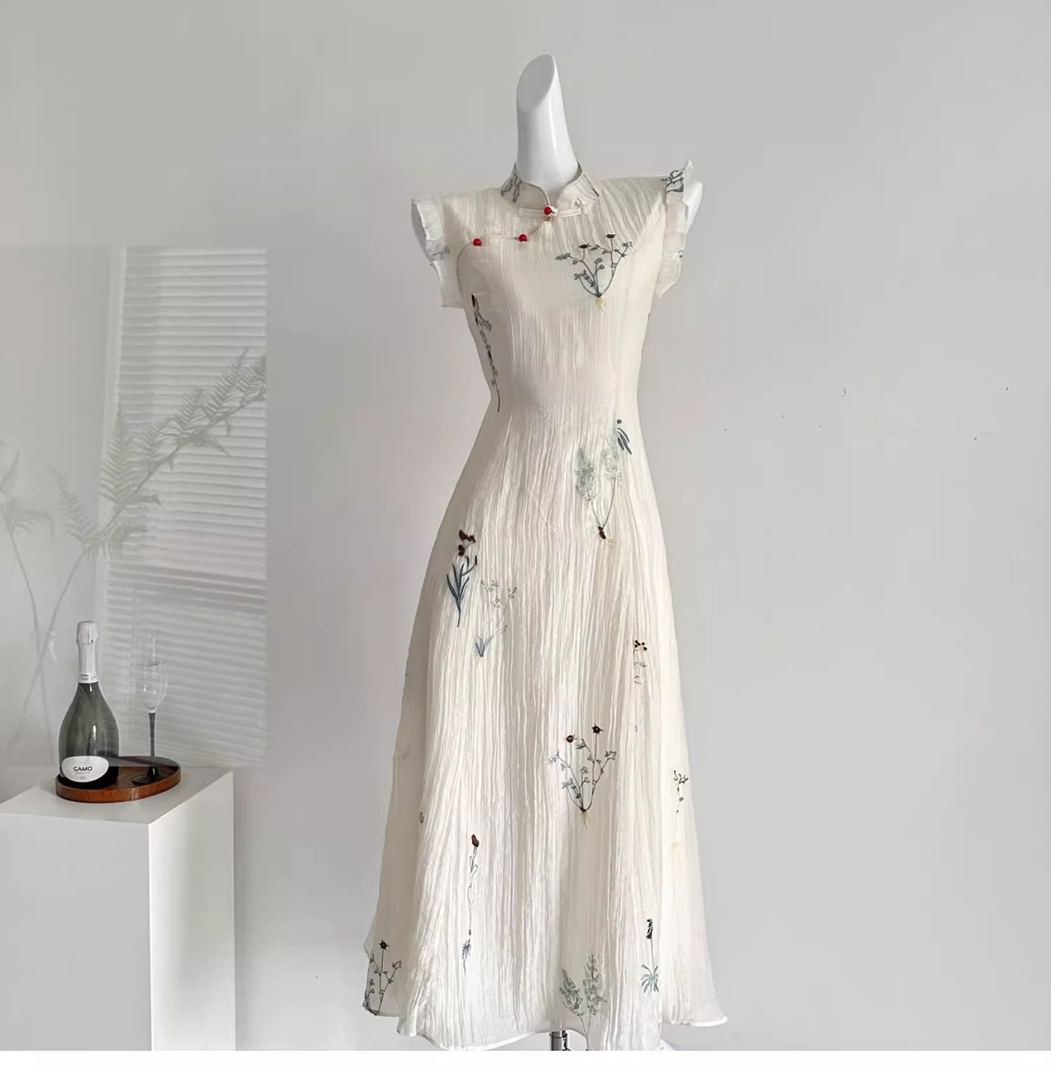New Chinese Style Retro Embroidered Vacation Dress Party Dress
