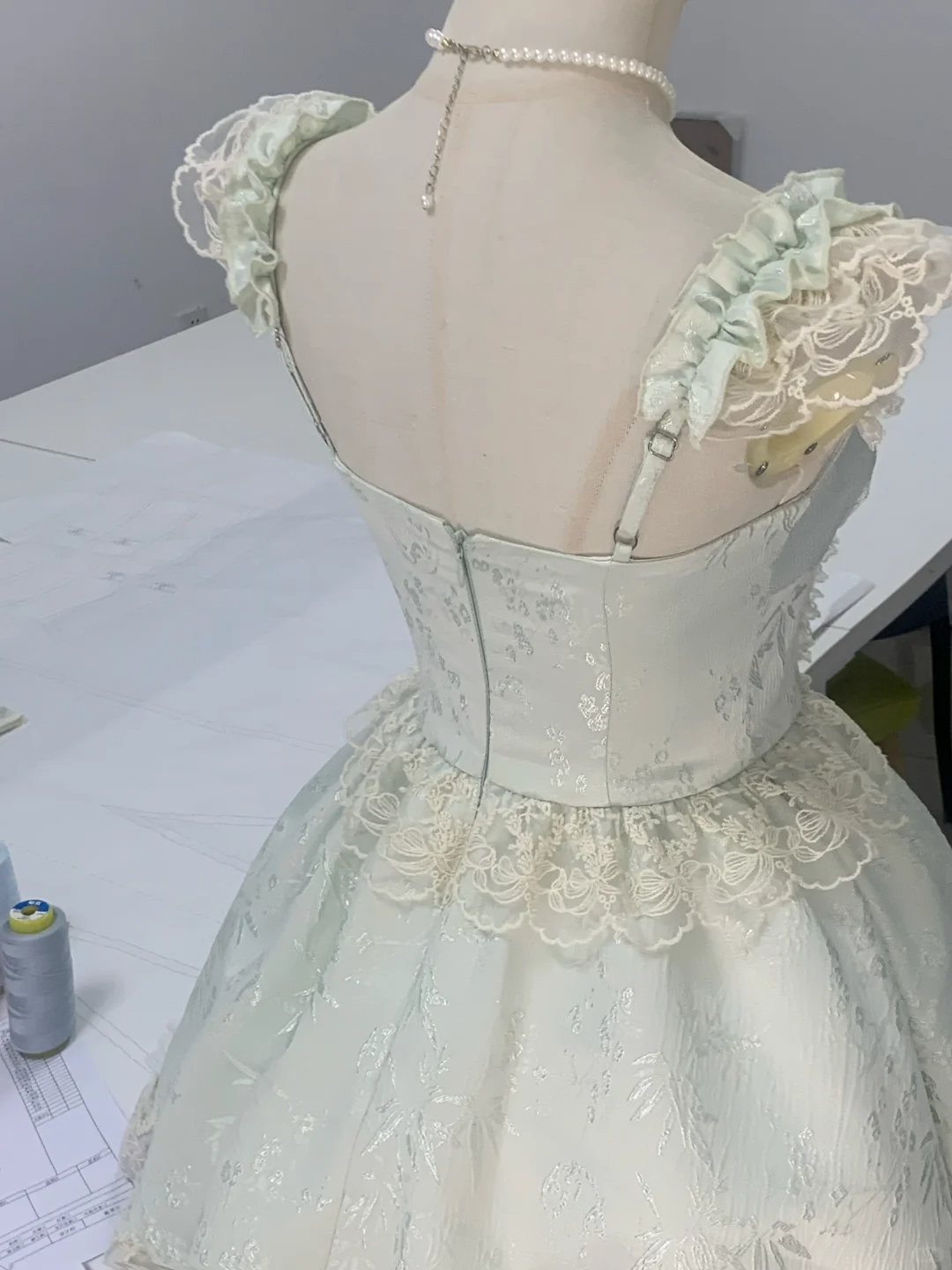 Sweet Light Mint Green Satin Lace A Line Short Birthday Outfits Homecoming Dress