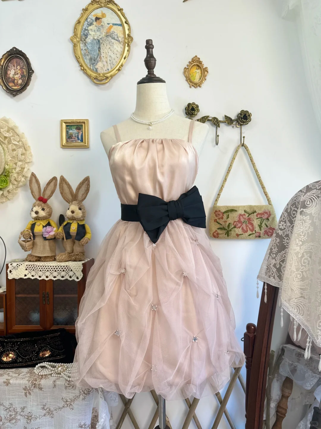 Simple Spaghetti Straps Blush Pink Satin Tulle Short Homecoming Dress Birthday Outfits