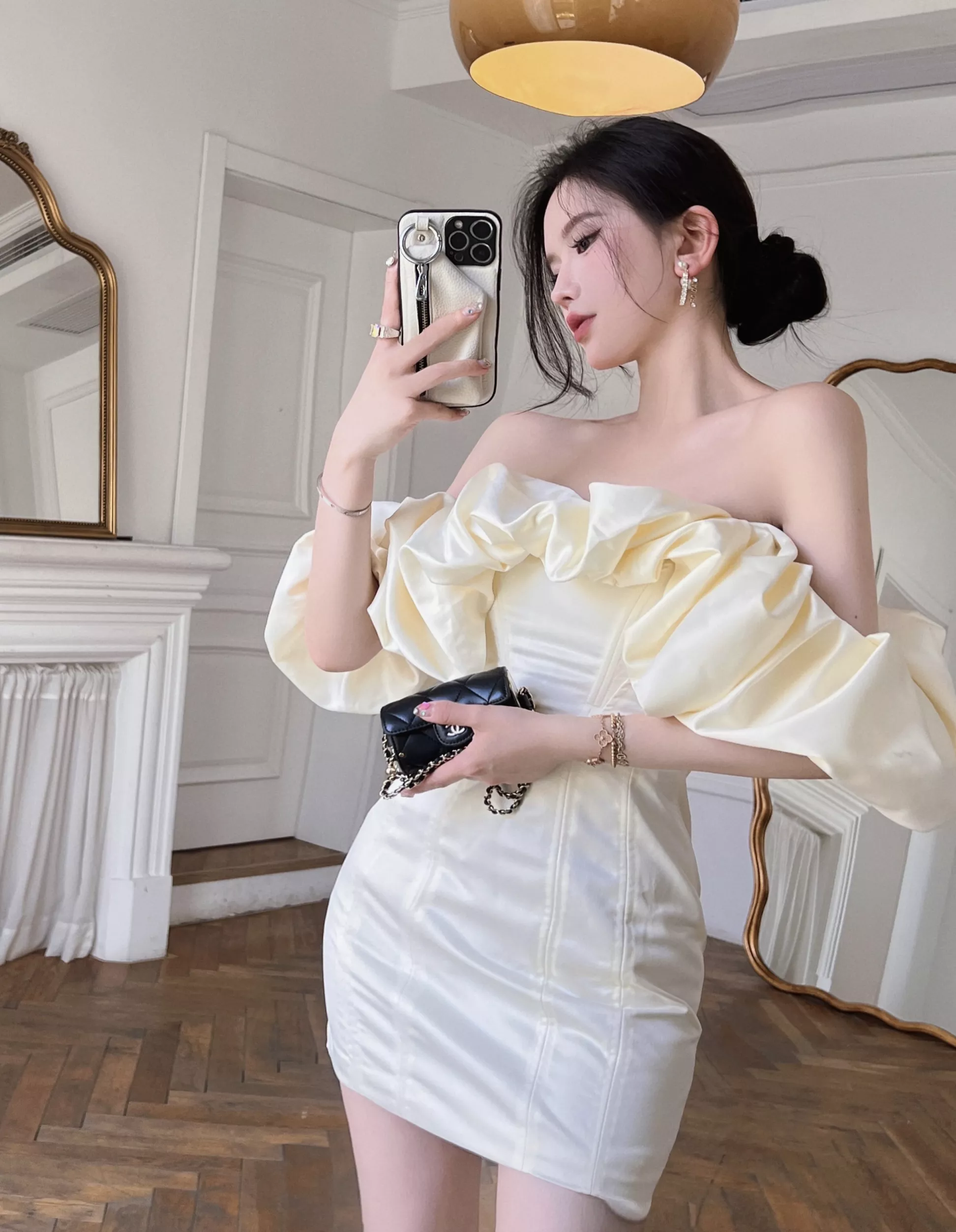 Sexy Off The Shoulder Ruffle Dress Short Party Dress