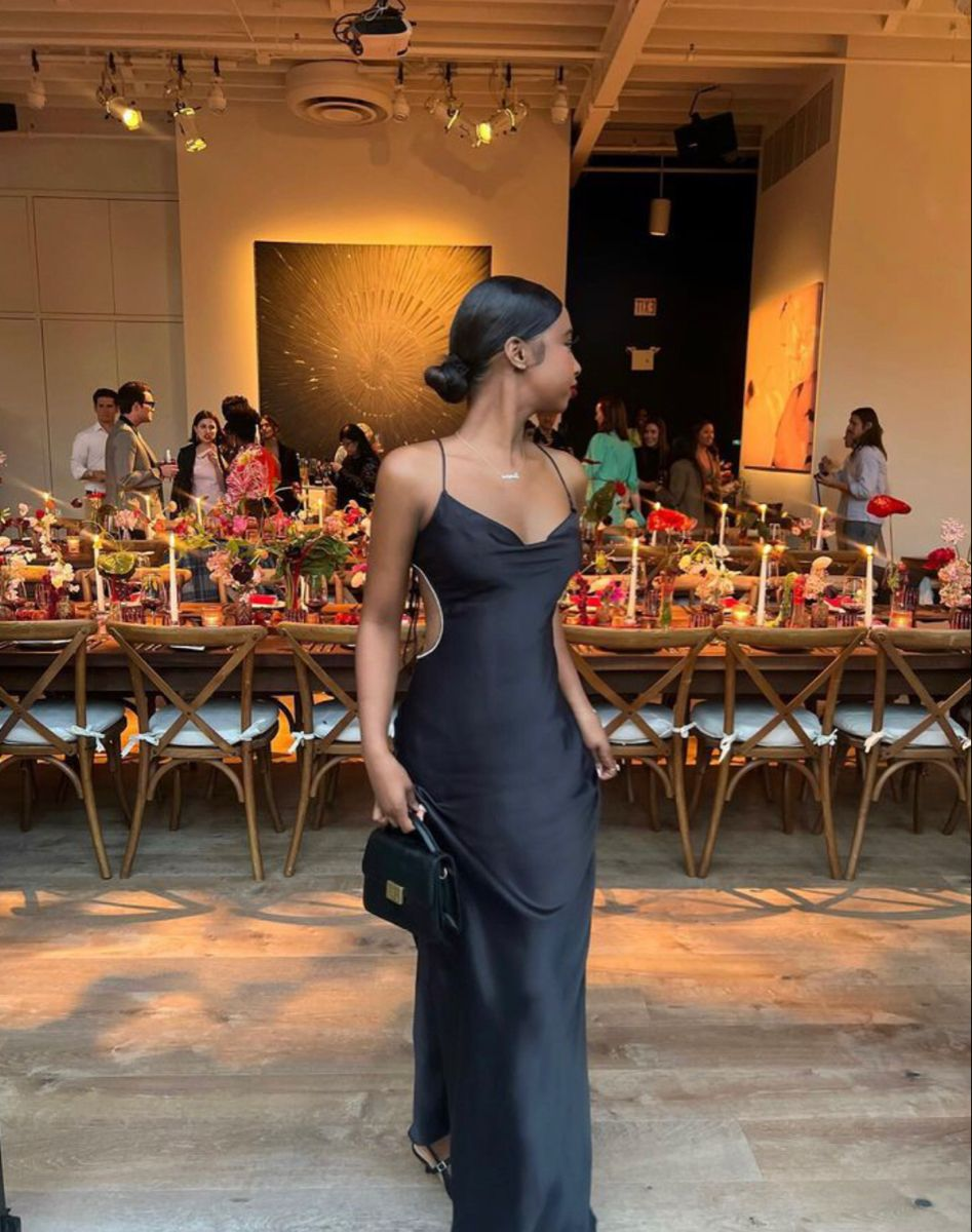 Stunning Black Sheath Prom Dress,Black Party Gown