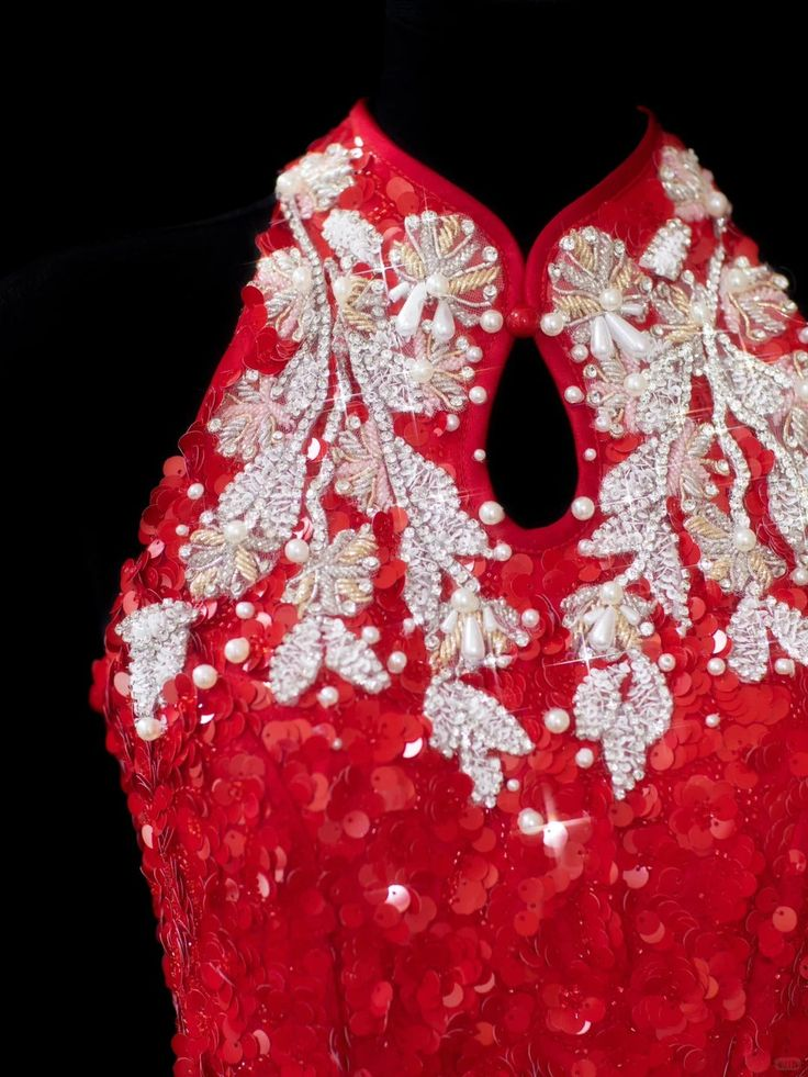 Pretty Red Sequin Beaded A Line Short Graduation Homecoming Dress 18th Birthday Outfits