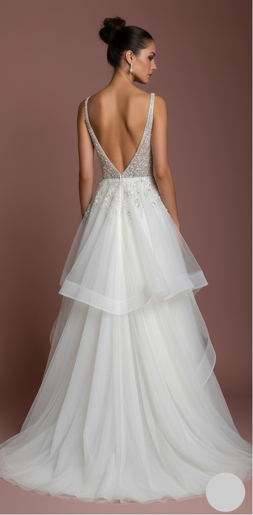 Long Detachable Train Wedding Dress 2-in-1 Lace Mermaid