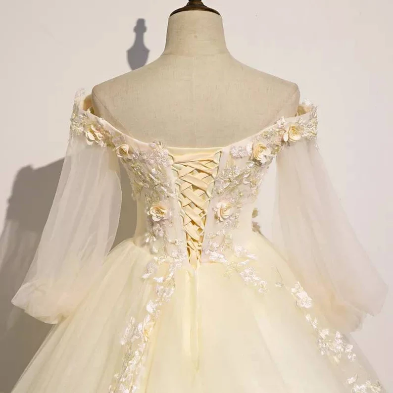 Princess glamour elegance prom dress, fairytale elegance party dress vintage