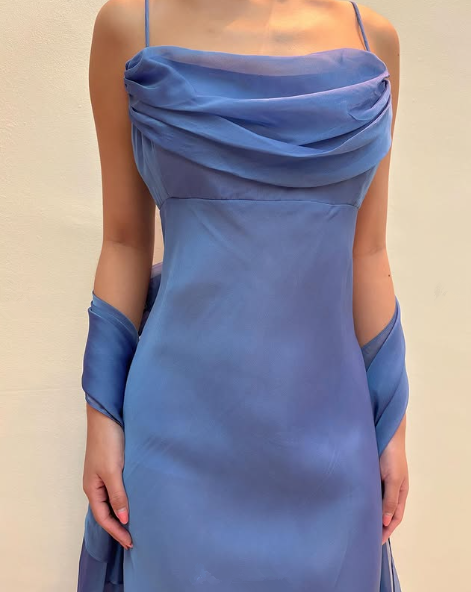 Simple Navy Blue Chiffon A Line Prom Dress,Long Party Evening Gown