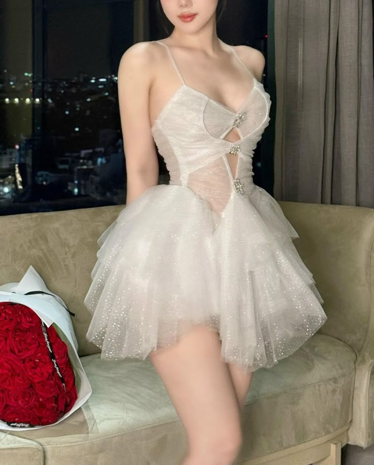 Pretty Spaghetti Straps White Tulle Sequin A Line Homecoming Dress Short Cocktail Dress Birthday Outfits