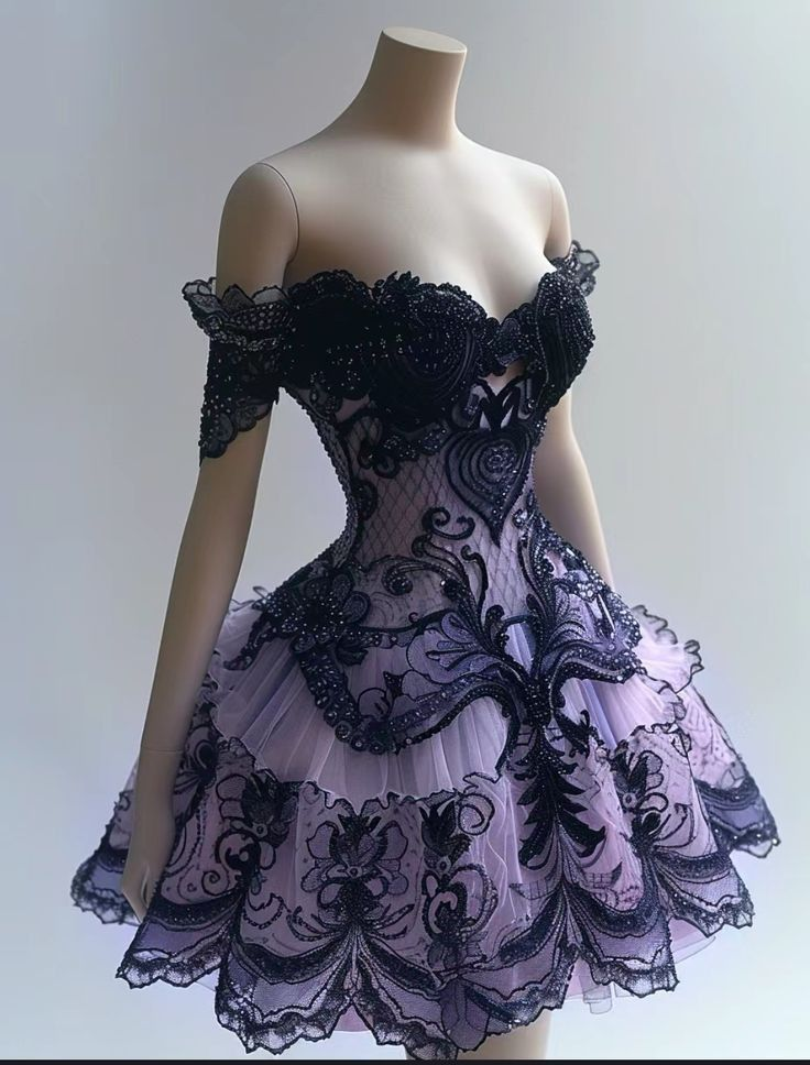 Vintage Off Shoulder Lace Beaded A Line Cocktail Dress Purple Short Party Dress Homecoming Dress