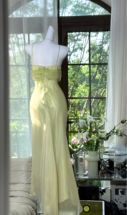 Vintage Halter Green Chiffon Beaded Mermaid Prom Dress Long Party Dress