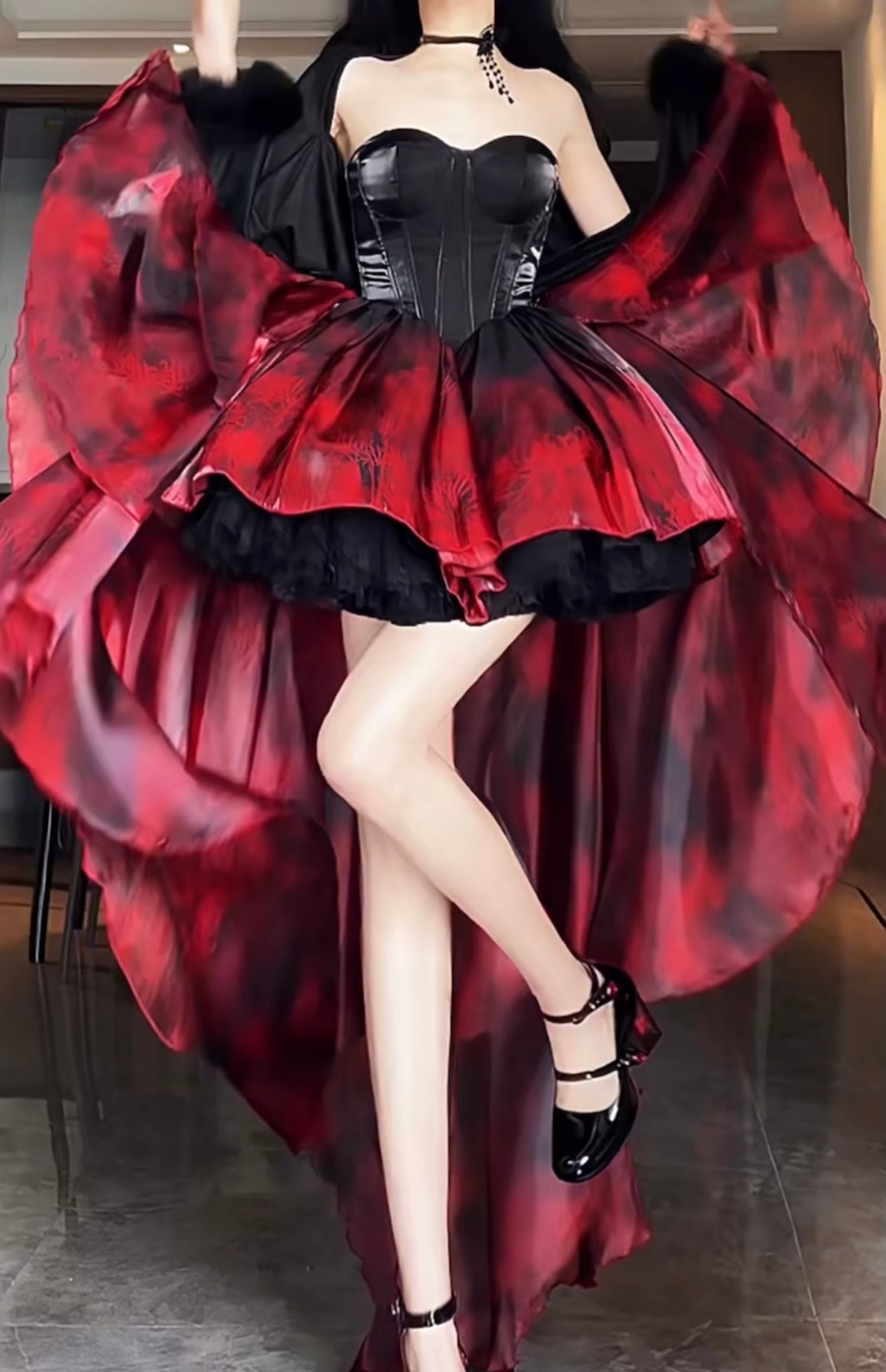 Ball Gown Party Dress Lolita Dress Christmas Dress Burgundy Birthday Dresses