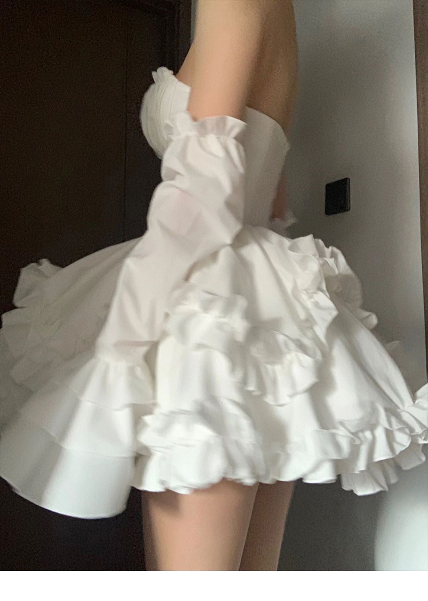 Modest Ball Gown Sweetheart White Satin Floral Holiday Dress Birthday Dresses Birthday Outfits