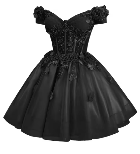 Pretty Off The Shoulder Tulle Appliques Homecoming Dress Pink Short Birthday Dress
