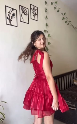 Elegant Red Tulle A Line Short prom Dress Homecoming Dress