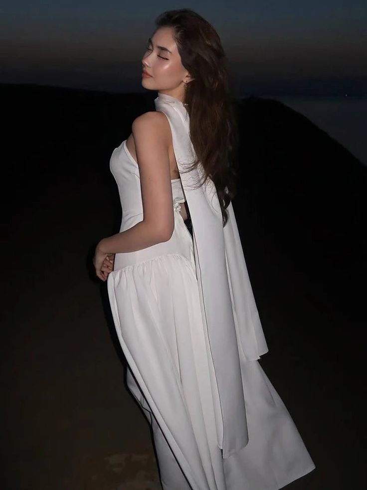 Classy Sleeveless Pink Satin Strapless Long Party Dress Prom Dress With Scarf