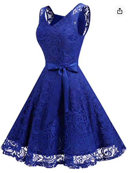 Women Floral Lace Bridesmaid Party Dress Short Prom Dress V Neck Homecoming Dress
