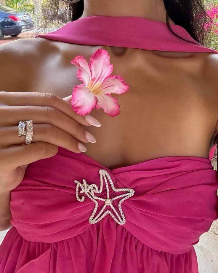 Sexy Rose Pink Halter Tube Chiffon Irregular Skirt Birthday Party Homecoming Dress