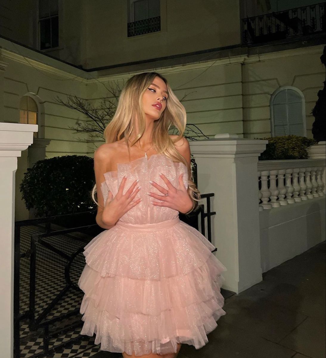 Sweet Princess Light Pink Shimmering Multi-layered Tulle Short 16th Birthday Homecoming Dress