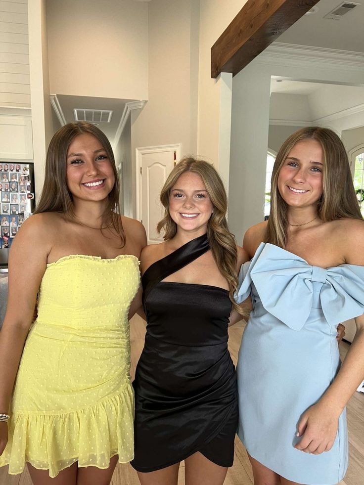 Fresh Yellow Tube-top Polka Dot Waist Chiffon 17th Birthday Homecoming Dress