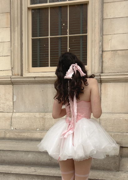 Sweet Ballet Sleeveless Lace Pattern Bow A-line Tulle 16th Birthday Homecoming Dress