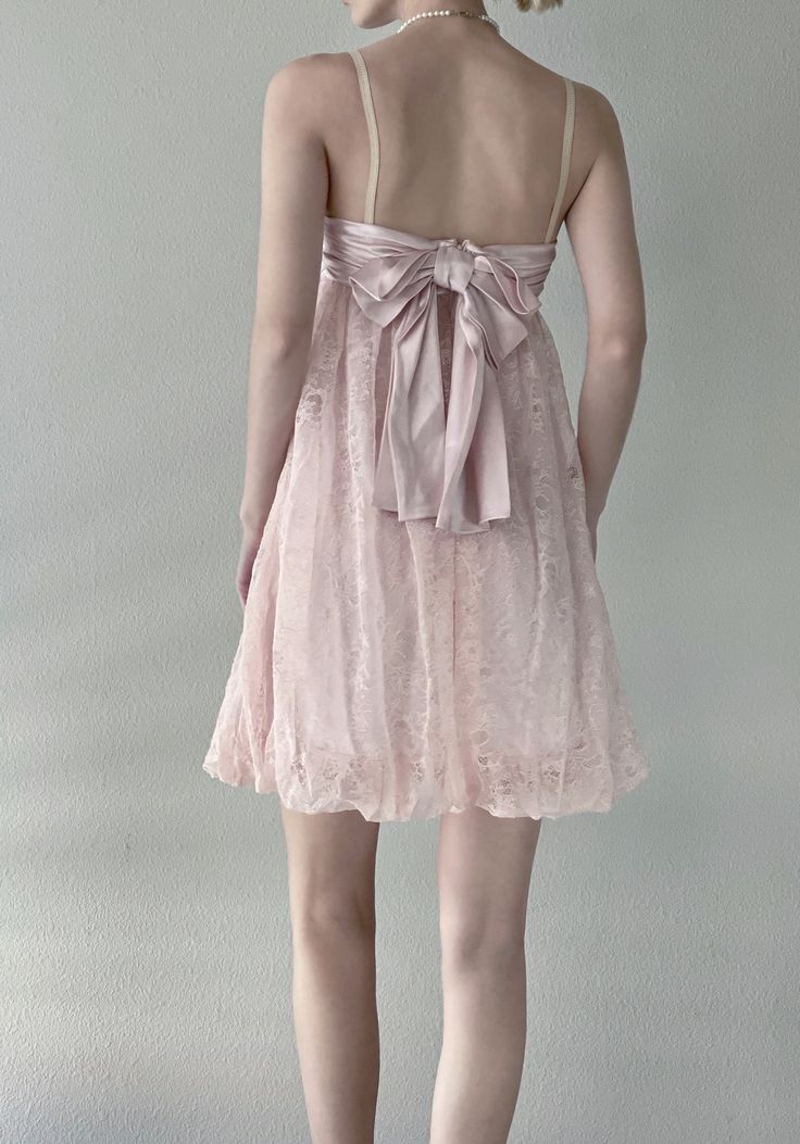 Sweet And Elegant Light Pink Suspender Lace Bow Bud 16th Birthday Homecoming Dress