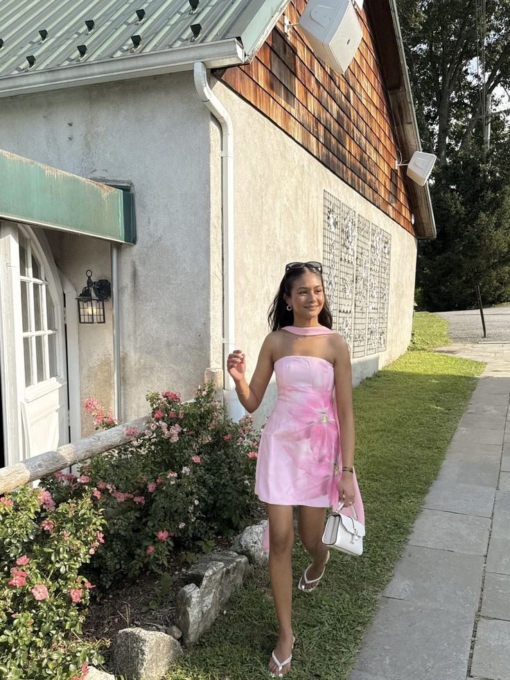 Sweet Printed Tube Top With Ribbon A-line 16th Birthday Homecoming Dress