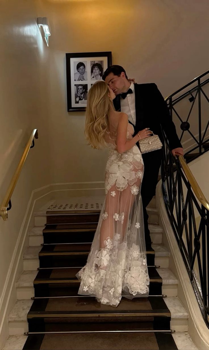 Sexy White Mermaid Lace Long Prom Dress Evening Dress