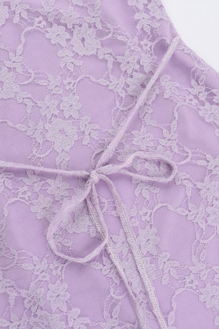 Sweet Lavender Lace Slit 17th Birthday Homecoming Dress