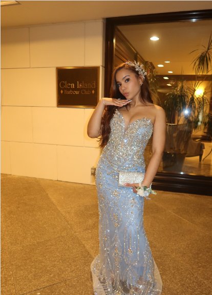 Shimmering Light Blue Mermaid Strapless Sequined Long Prom Dress Evening Dress Bridesmaid Dress