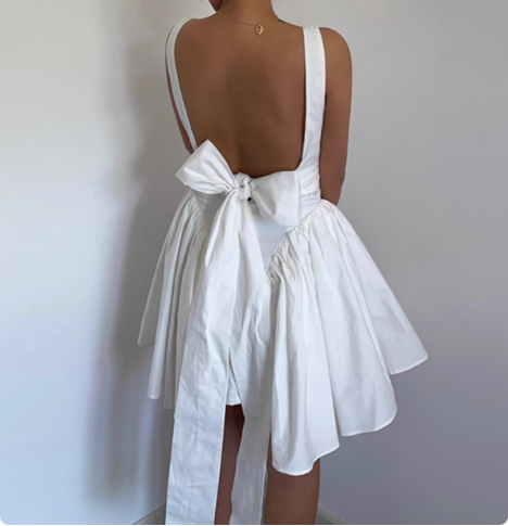 Cute Butterfly Backless Square Neck Waist Backless 17th Birthday Homecoming Dress