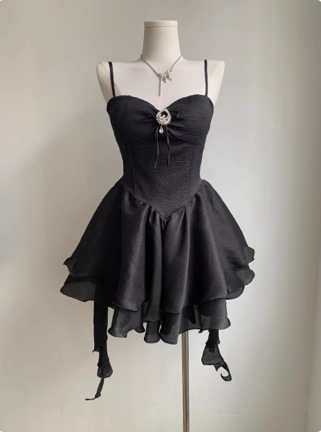 Elegant Temperament Tube Top Suspender Princess 17th Birthday Homecoming Dress