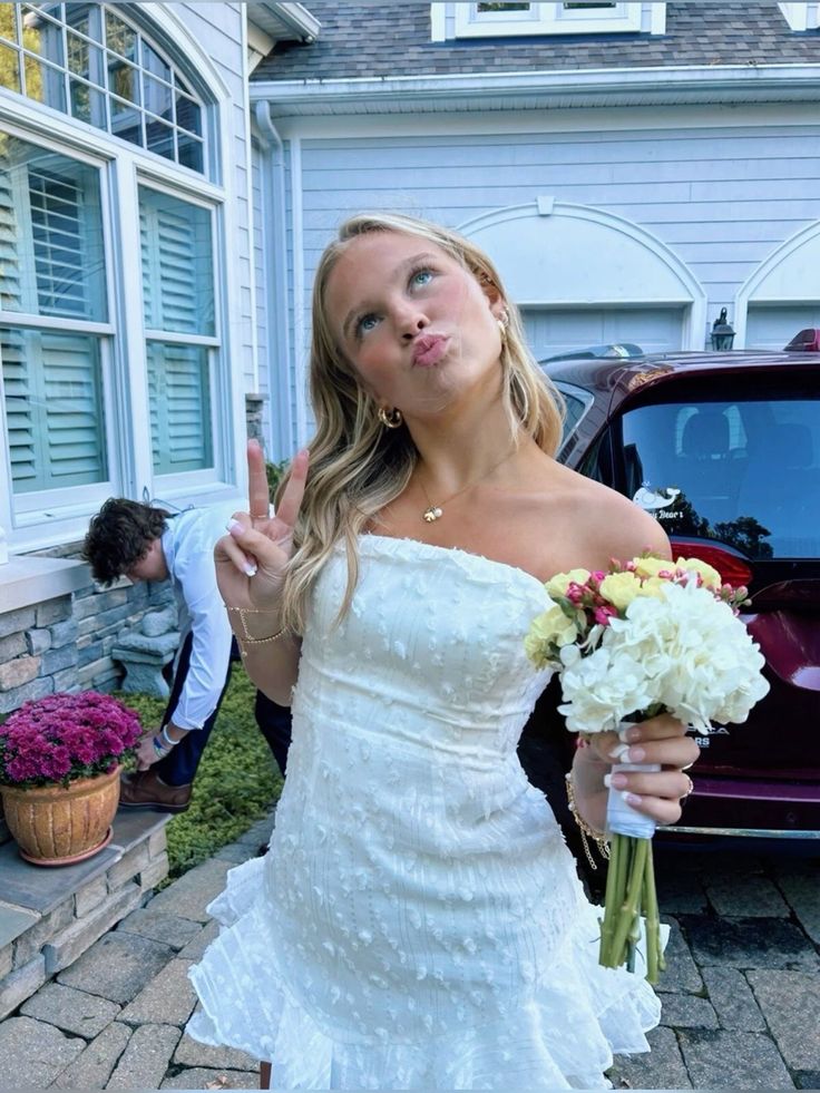 Cute White Tube Top Irregular Skirt Birthday Dress Homecoming Dress