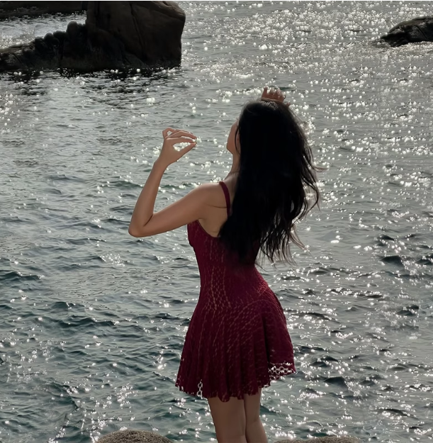 Sexy V-neck 3D Flower Strap A-line Homecoming Dress