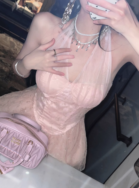Heavy Sequin Embroidery Halter Neck Sexy Waist A-line Birthday Dress Homecoming Dress