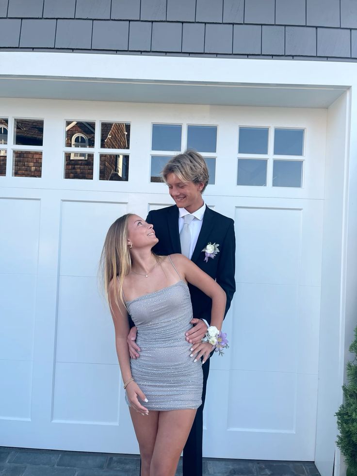 Simple Suspenders Fine Shimmer Gray Slim Fit 17th Birthday Homecoming Dress