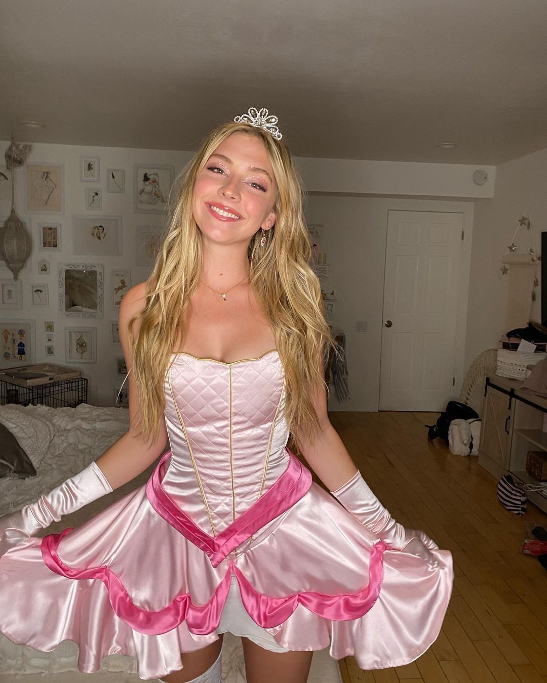 Sweet Princess Pink Tutu Satin 16th Birthday Homecoming Dress