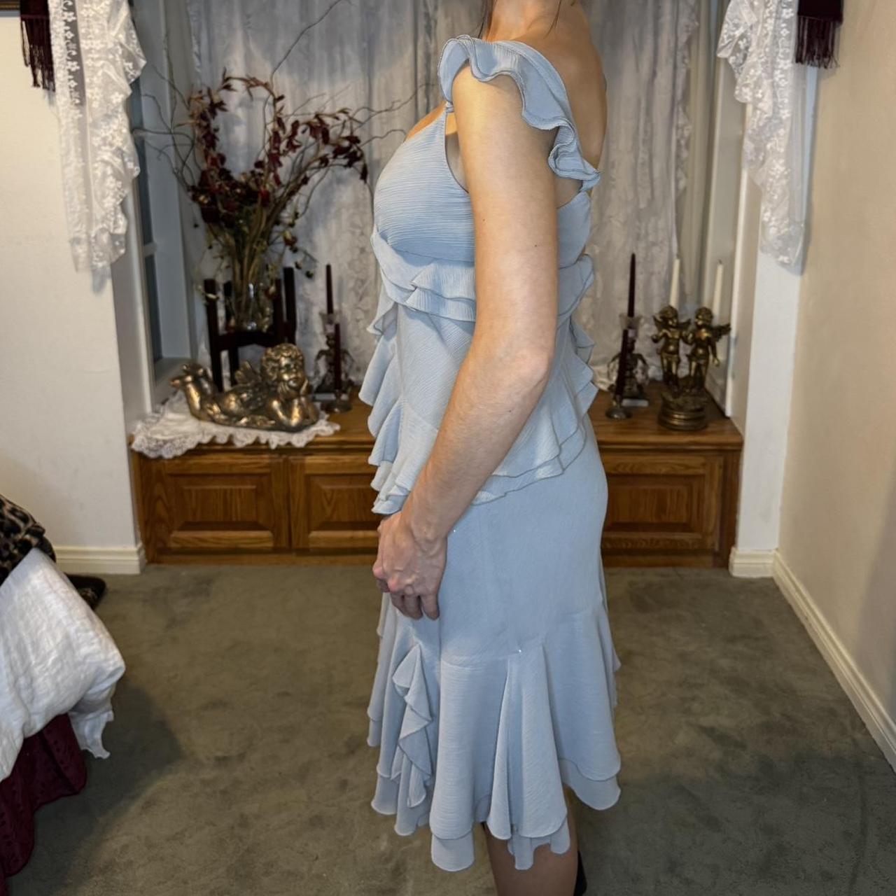 Elegant Light Blue Multi-layered Ruffled Chiffon 17th Birthday Homecoming Dress