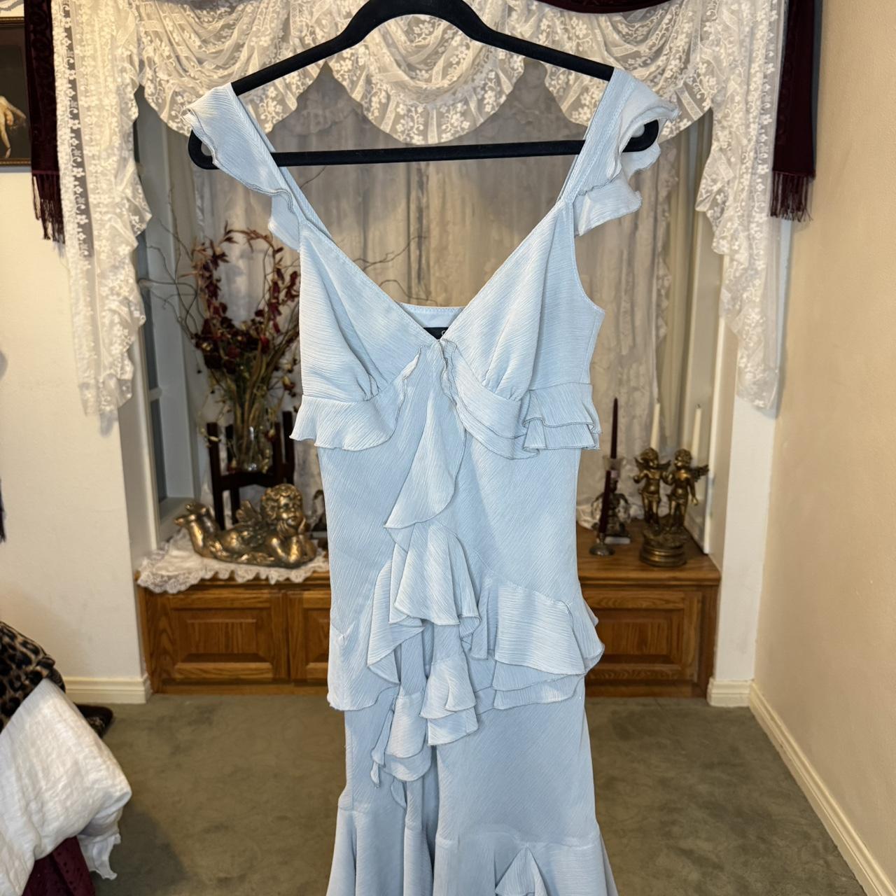 Elegant Light Blue Multi-layered Ruffled Chiffon 17th Birthday Homecoming Dress