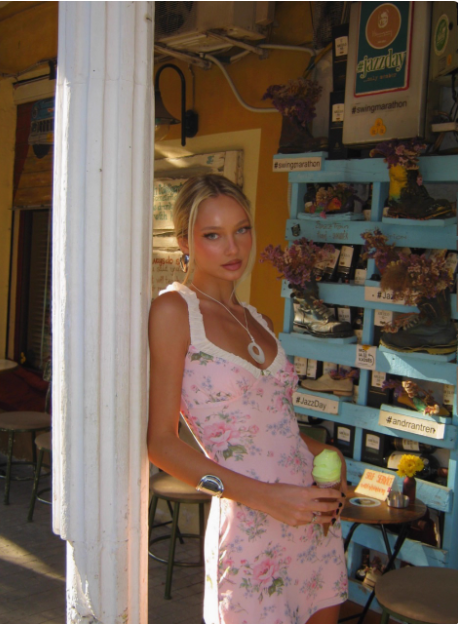 French Floral Hip Strap Birthday Short Skirt Homecoming Dress