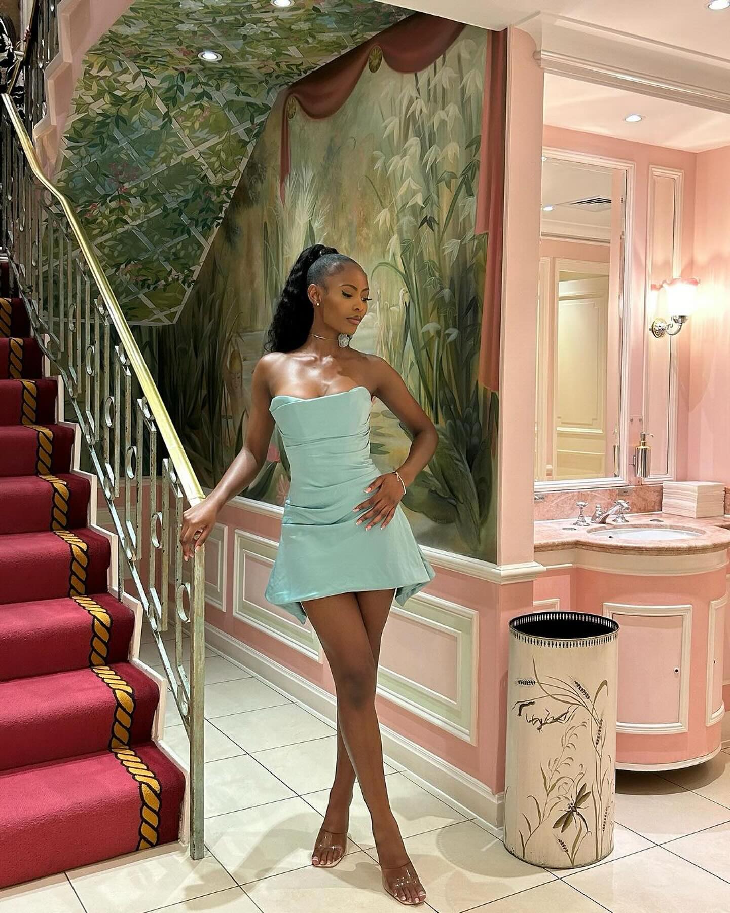 Simple Tube Top Herringbone Waist 17th Birthday Homecoming Dress