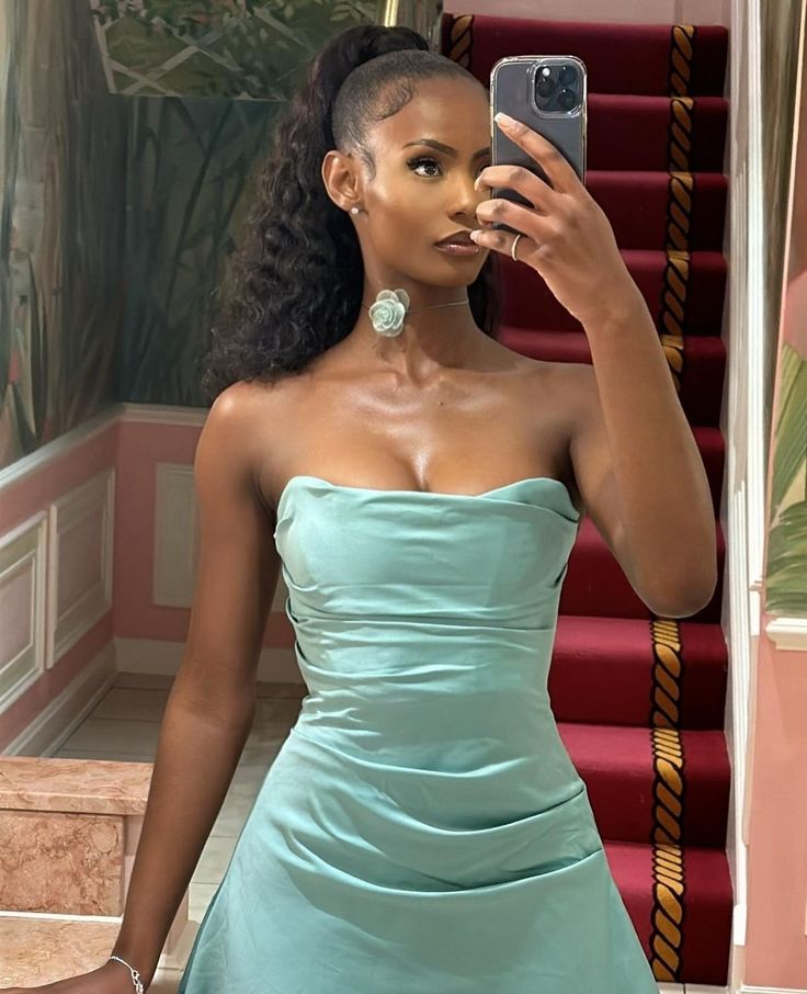 Simple Tube Top Herringbone Waist 17th Birthday Homecoming Dress