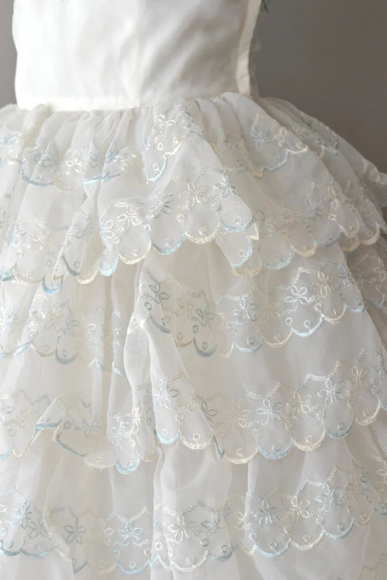 Cute White Tube Top Cake Birthday Dress Homecoming Dress