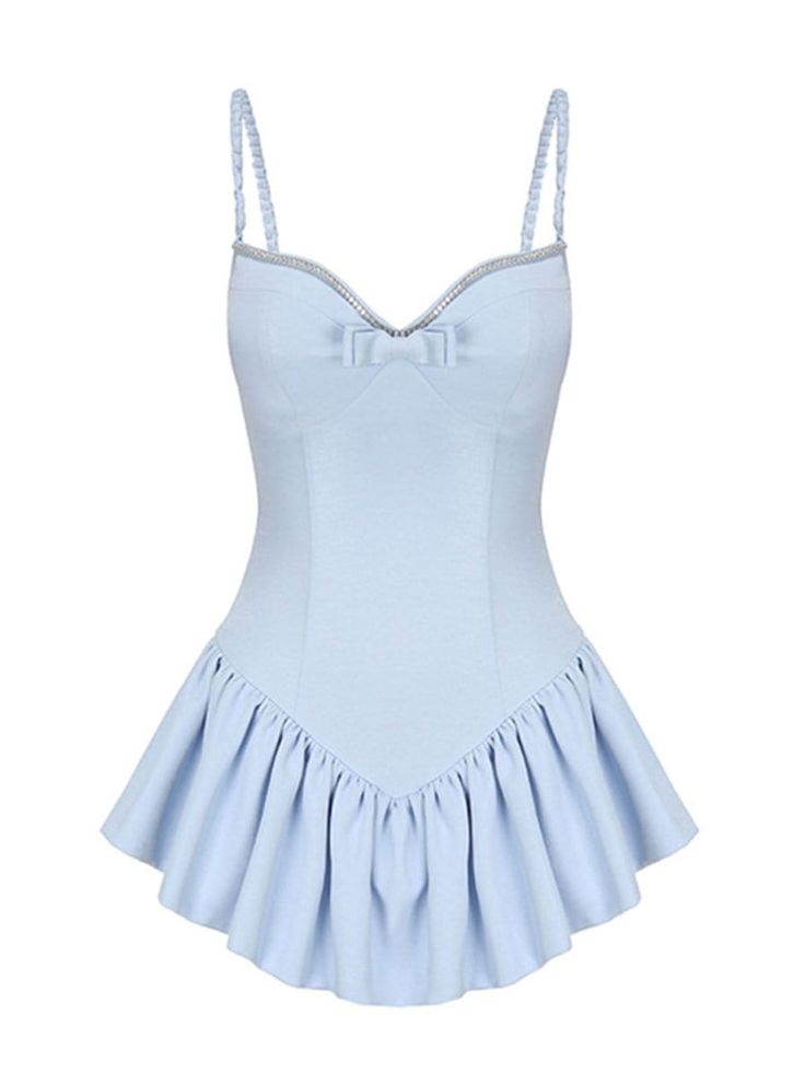 Sweet Bow Strap Waist Mini 16th Birthday Homecoming Dress