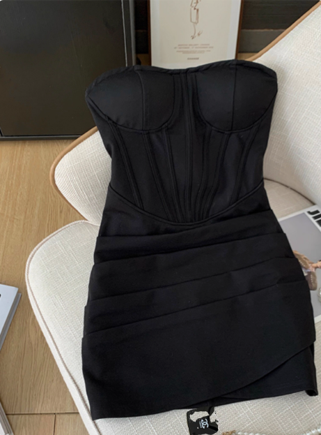 Simple Tube Top Herringbone Slim Fit 17th Birthday Homecoming Dress