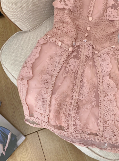 Sweet Pink Sleeveless Lace Waist 17th Birthday Homecoming Dress