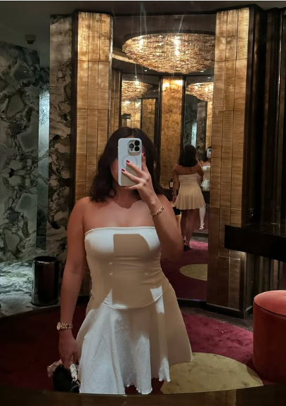 Simple A-line Tube Top Waist Birthday Skirt Homecoming Dress