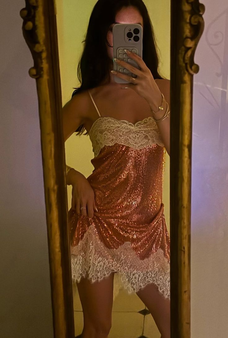 Sweet Pink Spaghetti Strap Sequined Lace Irregular Birthday Party Homecoming Dress